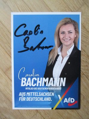 MdB AfD Politikerin Carolin Bachmann - handsigniertes Autogramm!!