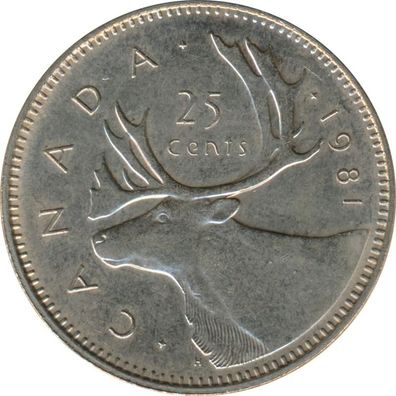 Kanada 25 Cents 1981 Elizabeth II*