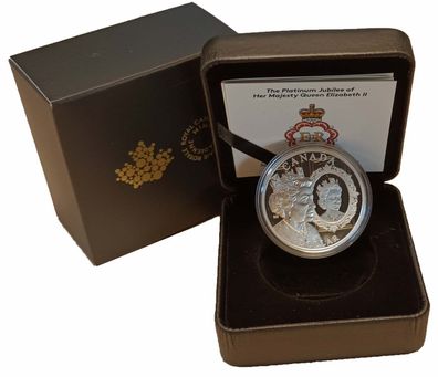 Kanada 1 Dollar 2022 PP 70. Thronjubiläum Elizabeth II. Silber im Etui*