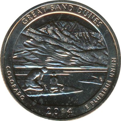 USA Quarter Dollar 2014 S Colorado - Great Sand Dunes*