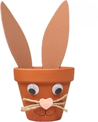 Bastelset Tontopf Hase von Prell, 6 Stück