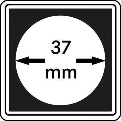 Mü?nzkapseln 37mm carree 4er-Packg