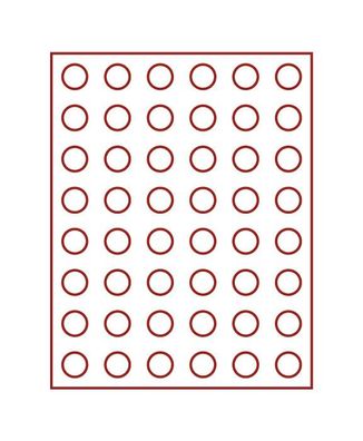 Lindner Münzbox 2549 - rund - Standard / rote Einlage