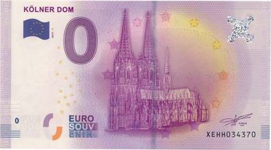 0 Euro Souvenir Schein 2017 - Kölner Dom*