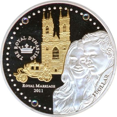 Solomon Islands 1 Dollar 2011 PP Hochzeit von Prinz William*