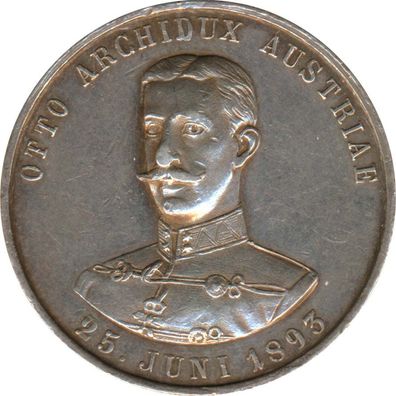 Medaille 1893 Eröffnung des Erzherzog Otto Schutzhauses Silber