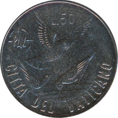 Vatikan 50 Lire 1984 Friedenstauben*