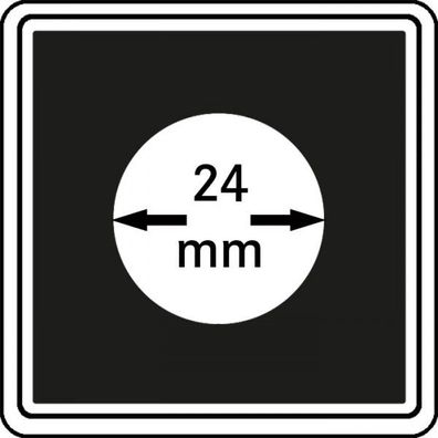 M?ünzkapseln 24mm carree 4er-Packg