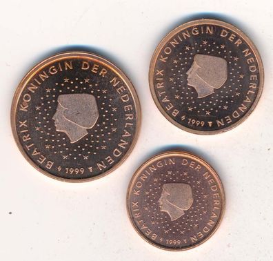 Niederlande Set 1-5 Cent 1999 Beatrix*