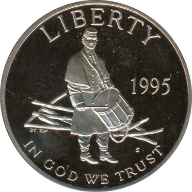 USA Half Dollar 1995 S PP Bü?rgerkriegsstätten - Trommler*