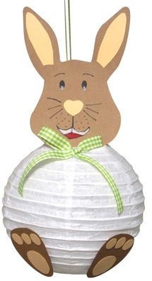 Bastelset Papierlampion Hase von Prell, 6 Stück