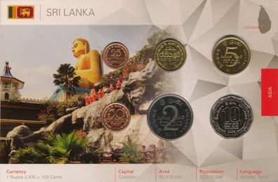 Sri Lanka Kursmü?nzenset stgl in Karte verschweisst*