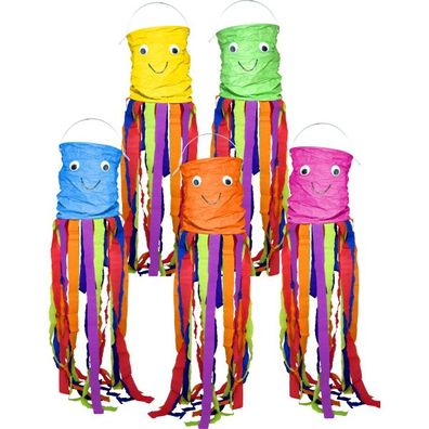 Laternen Bastelset Quallen von Prell, 5 Stück