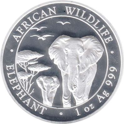 Somalia Republik 2015 - Elefant 1 Oz Silber*