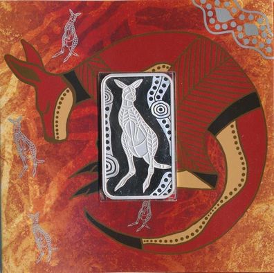 Australien Känguru 2008 - Kangaroo Dreaming 1 Oz Silber im Blister*