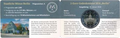 Deutschland 2 Euro 2018 - Schloss Charlottenburg A CoinCard