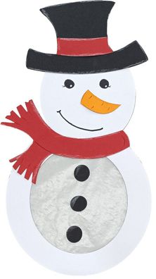Bastelset Fensterbild Schneemann vorgestanzt von Prell, 8 Stück