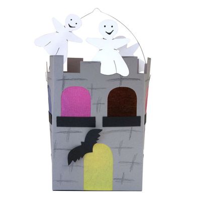 Laternen Bastelset Geisterschloss vorgestanzt von Prell, 6 Stück