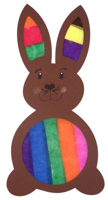 Bastelset Fensterbild Hase vorgestanzt von Prell, 7teilig