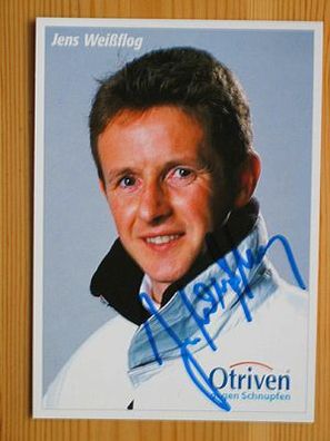 Olympiasieger Skiweltmeister Jens Weißflog - handsigniertes Autogramm!!!
