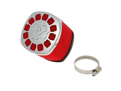 Luftfilter Malossi Red Filter E14 35,5mm gerade rot-Chrom