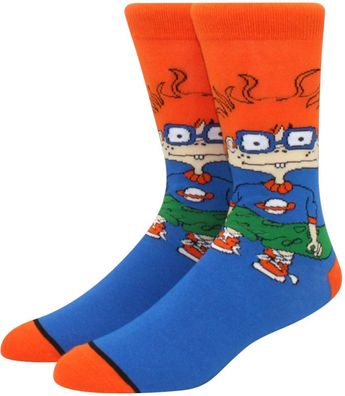 Chuckie Finster Orange Socken - Rugrats Cartoon-Socken