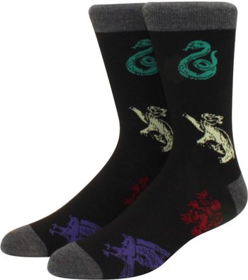 HP Charakters House Wappen Socken - Harry Potter Lustige Motiv-Socken
