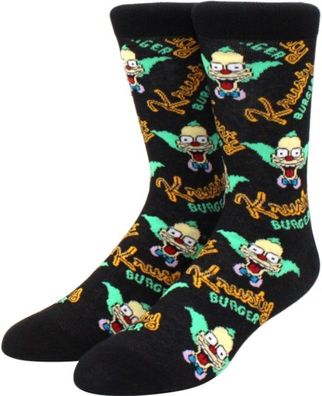 Krusty Burger Schwarze Socken - The Simpsons Cartoon-Socken