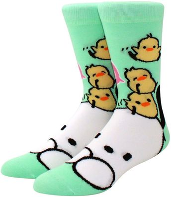 Pochacco Minzgrüne Socken - Sanrio Crew Socken Cartoon-Design