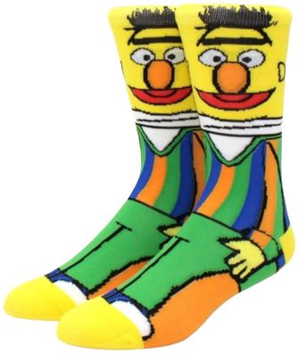 Bert Sesamstraße Bunte Cartoon-Socken