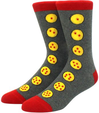 Seven Dragon Balls Graue Manga Socken - Dragon Ball Z Cartoon-Design Socken