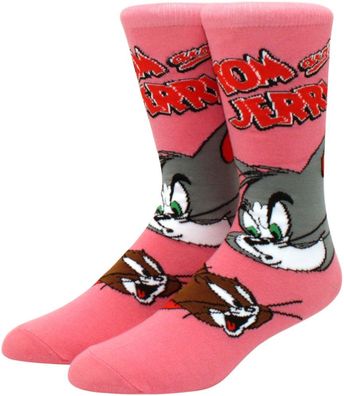 Tom & Jerry Rosa Socken - MGM Lustige Cartoon-Socken