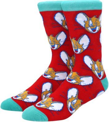 Jerry Rote Faces Socken - MGM Tom & Jerry Lustige Cartoon-Socken