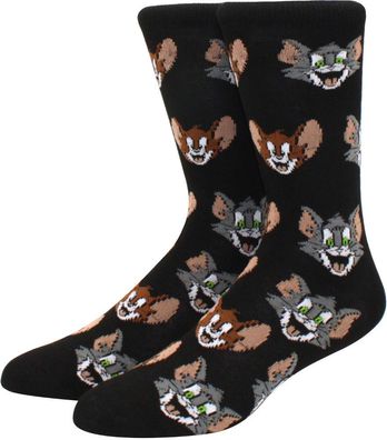Tom & Jerry Schwarze Socken - MGM Lustige Cartoon-Socken