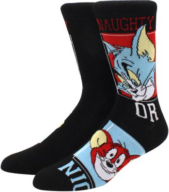 Jerry & Tom Schwarze Socken - MGM Lustige Cartoon-Socken