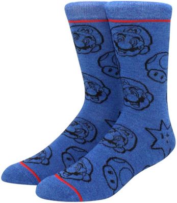 Mario, Toad & Super Stars Crew Socken - Super Mario World Cartoon-Socken