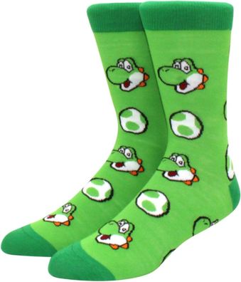 Yoshi & Egg Grüne Socken - Super Mario World Cartoon-Socken