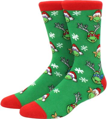 Ninja Turtles Elch Socken - TMNT Crew Lustige Cartoon-Socken