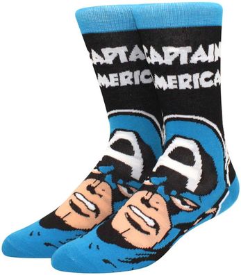 Captain America Face Socken - Marvel Comics Crew Cartoon-Design Socken
