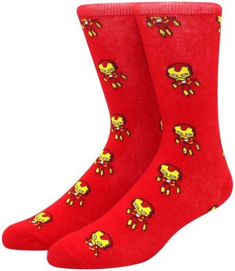 Iron Man Pop-Art Socken - Marvel Comics Crew Cartoon-Design Socken