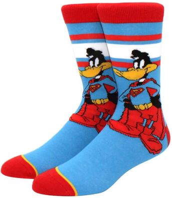 Daffy Duck Superman Socken - Looney Tunes DC Cartoon-Design Socken