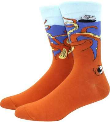 Oktopus Socken - Kraken Lustige Cartoon-Socken