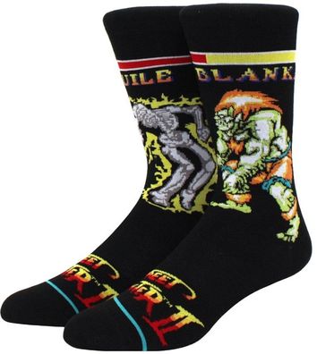 Blanka vs Guile Socken - Capcom Street Fighter Cartoon-Design Socken