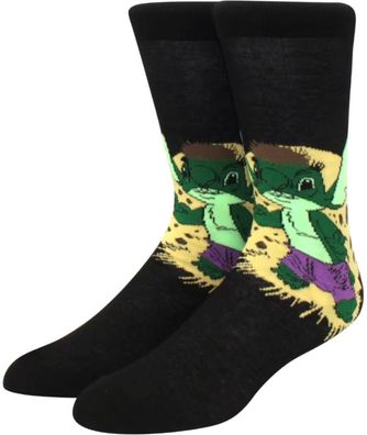 Stitch Schwarze Cartoon Socken - Lilo & Stitch Lustige Motiv-Socken