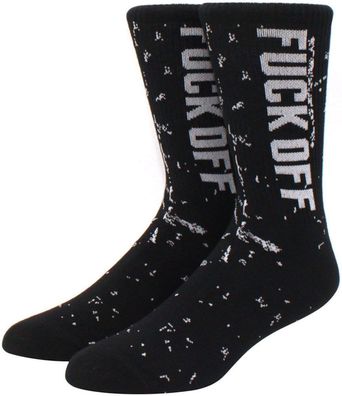 Fuck Off Socken - Schwarze Sportliche Fashion-Socken