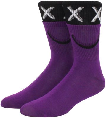 Emoji Violette Socken - Lustiger Cartoon-Design Socken