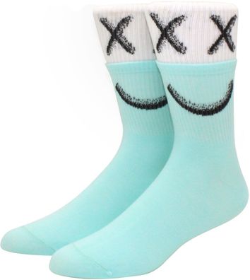 Emoji Türkise Socken - Lustiger Cartoon-Design Socken