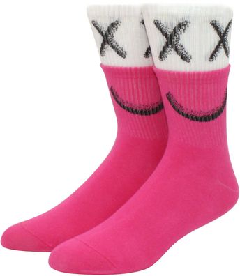 Emoji Pinke Socken - Lustiger Cartoon-Design Socken