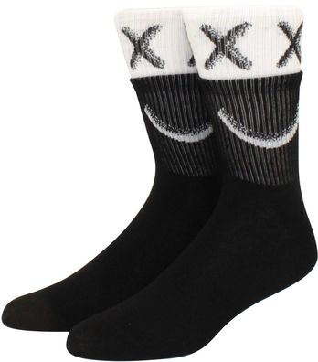 Emoji Schwarze Socken - Lustiger Cartoon-Design Socken