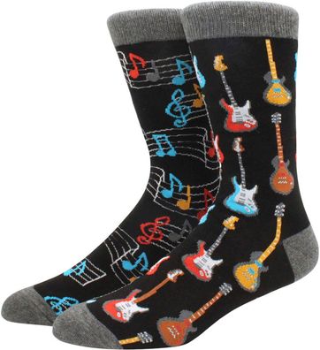 Gitaren & Noten Twin Socken - Holiday & Fun Cartoon-Socks